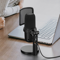 Microphone professionnel en métal à condensateur Usb pour enregistrement vocal, Microphone de Studio, enregistrement de Podcast, Microphones de jeu