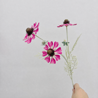 Bunga Gerbera Lafy Buatan 3 Kepala Berbahan EVA, Rangkaian Bunga Ungu Realistis untuk Dekorasi Rumah dan Pernikahan