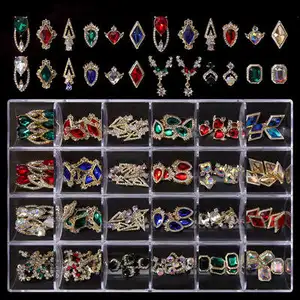 2023 Hot Luxury Famous Brand Jewelry Designer Nail Charms For nail diy Metal Nail Rhinestones Decoration
