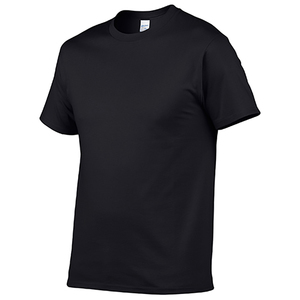 Kaos Hitam Polos Berkualitas Tinggi 100% Katun Premium, Sablon Logo Custom, Kaos O-<span class=keywords><strong>Neck</strong></span> Pria - Product Image 2