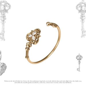 Pulsera de Cadena Chapada en Oro Vintage con Diseño de Llave para Mujer, Joyería Fina para Uso Diario - Product Image 5