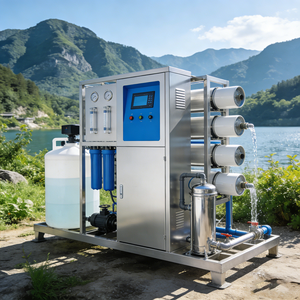 Équipement portable de purification d'eau par osmose inverse avec pompe et PLC, débit de 12 M/h, extensible en parallèle - Product Image 2