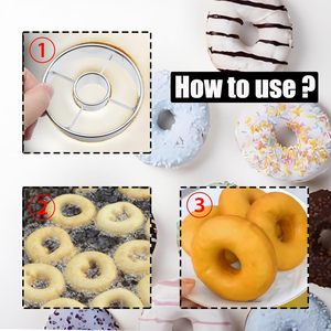 Cortador de rosquillas de acero inoxidable, cortadores de rosquillas de 3,86 pulgadas, molde, herramienta profesional para hornear para rosquillas, bagels, galletas, galletas - Product Image 6