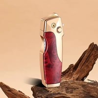 Briquet à butane droit en métal au design moderne, allumage direct, portable, coupe-vent, multifonctionnel pour fêtes et cigarettes