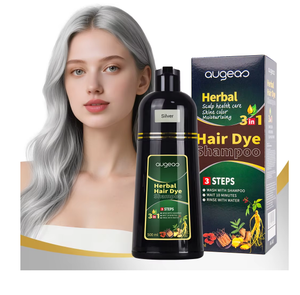 Champú colorante para el cabello a base de hierbas nutritivas, color plata, marca Augeas, precio de fábrica al por mayor para uso doméstico. - Product Image 1