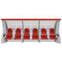 Banc de Reserves Portable en Alliage d'Aluminium pour Terrain de Football avec Auvent – Idéal pour les Terrains de Sport Extérieurs