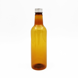 Botella de Plástico para Beber de 300 ml con Forma de Botella de <span class=keywords><strong>Cerveza</strong></span> y Cuello Largo, con Tapa Metálica Plateada - Product Image 1