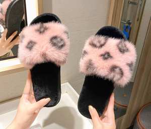 Pantuflas de Algodón para Mujer, Estilo Europeo Americano, Diseño de Leopardo, Cálidas y Cómodas para Verano, Venta al Por Mayor - Product Image 2