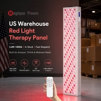 Mesin Terapi Cahaya LED Inframerah US Stock Magique Power 630 660 810 850 940nm, Panel Terapi Cahaya Merah untuk Seluruh Tubuh