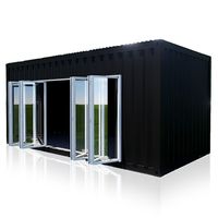 Conteneur mobile de 20 pieds, remorque de magasin, personnalisé pour la vente de bière, café, design moderne, utilisation modulaire préfabriquée