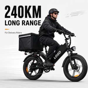 Bicicleta Eléctrica con Llantas Gruesas de 20 Pulgadas, Alcance de 240 km, Batería Grande de 48V 55Ah, Motor de 750W, Cuadro de Aleación de Aluminio, Bicicleta Eléctrica de Reparto - Product Image 1