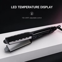 Chaud 230 ° Lisseur électrique en titane de 1,7 pouce - Fer à lisser large personnalisé avec logo pour usage professionnel et hôtelier en extérieur