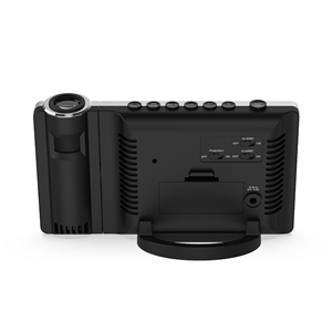 Hiện Đại Kỹ Thuật Số Đài Phát Thanh Chiếu Đồng Hồ Báo Thức Thời Tiết Trạm Nghiêng Xoay Điều Chỉnh Độ Sáng Điều Khiển Cho Phòng Ngủ Bàn - Product Image 4