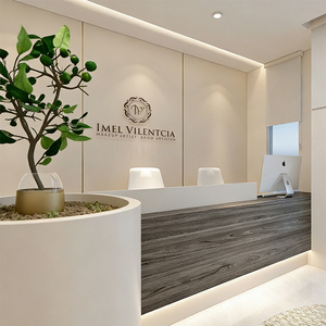 Mostrador de Recepción para Salón de Belleza, <span class=keywords><strong>Bar</strong></span>, Color Personalizado, Mostrador de Venta al por Menor, Mostrador de Recepción Grande Iluminado - Product Image 4