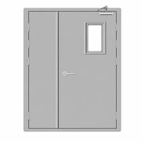 Panneau de porte en acier inoxydable de conception Offre Spéciale moderne Prévention des incendies pour les hôtels de sortie d'urgence pour les patients externes intérieurs Verre propre