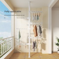 Séchoir à linge moderne en plastique écologique sur pied, support indomptable pour usage domestique, sans perçage requis