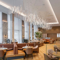 Lustres suspendus LED de style nordique, personnalisables, en verre cristal, pour la décoration du salon ou du restaurant
