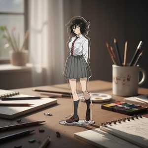 Figura de acrílico OEM/ODM de personaje de <span class=keywords><strong>anime</strong></span> inspirada en la noche, estilo vampiro, para exhibición de escritorio, China - Product Image 6