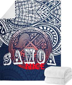Coperta Calda Personalizzata a Tema <span class=keywords><strong>Samoa</strong></span> Americana, Asciugamano Ecologico dal Design Moderno per Arredamento Camera da Letto e Ricordo Commemorativo - Product Image 1