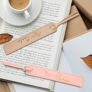 Cá nhân hoá da Bookmark tùy chỉnh tên Bookmark cuốn sách người yêu món quà Valentine ngày món quà PU da Bookmark - Product Image 4