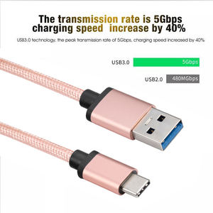 Cable USB 3.0 a Tipo-C Trenzado de Nailon Longkay, Transferencia de Datos de 5 Gbps y Carga Rápida de 3 A, Longitud Personalizada (0.2M-3M) - Product Image 4