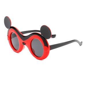 Cool and Fashionable UV Protected Polarized PC <strong>Glasses</strong> for Kids <strong>Baby</strong> Blue &amp; Orange Sunglasses with Red <strong>Frame</strong> Light Weight - Product Image 1