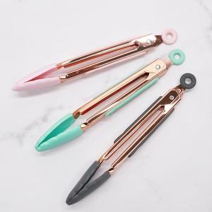 Pinza para Alimentos de Acero Inoxidable de 7 Pulgadas, Mini Pinza de Silicona para Cocina, Pinza para Ensaladas, Pinza para Servir, Pinza para Asar a la Parrilla, Utensilios para Barbacoa - Product Image 2