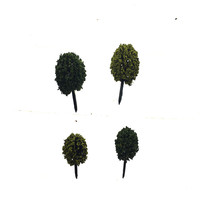 Modèle d'architecture DIY Arbre en gazon et feuilles pour maquette de train HO Kits de construction de diorama Jouet