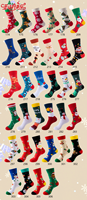 Chaussettes décontractées pour femmes en coton et fibre de bambou colorées - Bordure tricotée, motif artistique amusant, chaudes, respirantes, personnalisables, pour le printemps
