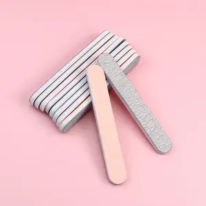 Ziri-herramientas para manicura profesional, tablero de esmeril con logotipo personalizado, limas, Mini cebra rosa, 180/240, venta al por mayor de fábrica