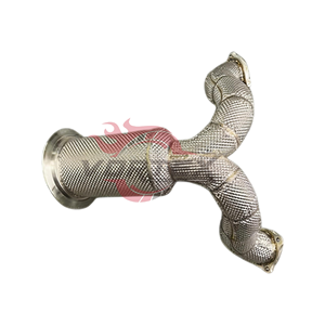 304น้ำวนท่อระบายอากาศสูงสำหรับพอร์ชพริกป่น9YA 3.0T 4.0T V6 V8 2018-2025ด้วยแผงกันความร้อนไม่มีไฟตรวจสอบเครื่องยนต์ - Product Image 2