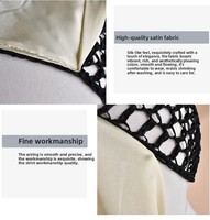 Foulard carré en maille pour cheveux pour femme - Bandeau de maintien pour la tête en polyester pour le soin nocturne et le coiffage, bonnet de nuit