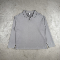 Sweat-shirt à col en V délavé à l'acide, haute qualité, 100% coton, impression DTG avec logo personnalisé, vente en gros d'usine