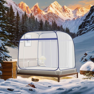 Tente d'été monobloc à fermeture éclair détachable, sans installation, <span class=keywords><strong>moustiquaire</strong></span> pour <span class=keywords><strong>lit</strong></span> d'extérieur avec fonction pliée. - Product Image 3