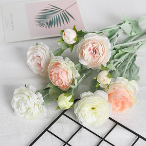 Fleurs de pivoine artificielles Lichao en soie, réalistes, pour décoration de mariage et de la maison 0059 - Product Image 3