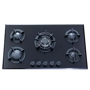 Placa de gas de vidrio templado de 5 quemadores - Product Image 1