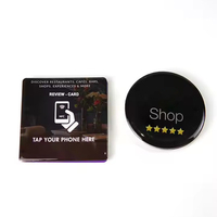 Plaque d'identification NFC personnalisée en époxy pour table, programmable, avec fonction Tap pour avis Google, réseaux sociaux et menu, pour restaurants, carte NFC intelligente
