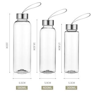 Customized Logo Transparent Juice Drink <b>Bottle</b> With Cap Square 250Ml 350Ml 500Ml Product Category Glass Drinkware - Product Image 2