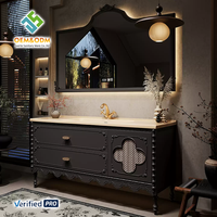 2025 OEM moderne complet meubles de salle de bain ensemble Table bureau armoire évier robinet pour chambre à manger avec cuivre Durable