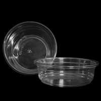 8oz Mini Deli Rond Jetable PET PP Boîte Alimentaire Conteneurs En Plastique Avec Couvercle Pour Déjeuner Salade Sushi Pizza Pain Gâteau