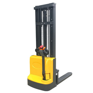 מלגזה חשמלית 1.5 טון, הרמה הידראולית 2 מטר, סוללת עופרת-חומצה, צמיג מלא, משאית משטחים קטנה להליכה, לעבודות בנייה וחקלאות - Product Image 5