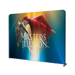 Soporte de fondo de tela de tensión recta Feria comercial personalizada Pantalla emergente 10X8 para stand de exposición - Product Image 5