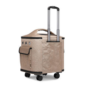 Sıcak satış lüks Pet Rolling çanta yeni tasarlanmış katlanabilir taşınabilir büyük uzay nefes tekerlekli köpekler kediler için rahat evcil hayvan taşıyıcı - Product Image 5