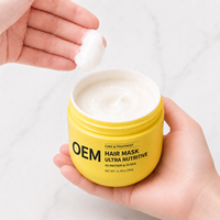 Masque capillaire réparateur naturel à formule personnalisée en gros, répare les casures, restaure l'élasticité et la douceur, masque capillaire à la kératine