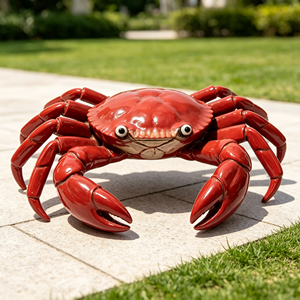 Statue de crabe rouge en résine, décoration de plage côtière pour <span class=keywords><strong>restaurant</strong></span> de fruits de mer, hall d'hôtel, parc à thème, taille, couleur et logo personnalisables - Product Image 4