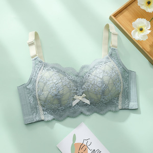 Sujetadores de encaje sin costuras para mujer, ropa interior inalámbrica, copa D, Bralette sin aros, cómoda, de una pieza, 0393 - Product Image 4