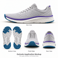 Semelle intermédiaire en EVA moulée par injection OEM et semelle extérieure en TPR collée pour chaussures de sport pour enfants avec développement de moules personnalisés
