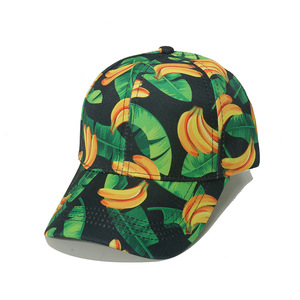Fabricante de <span class=keywords><strong>Gorras</strong></span> Personalizadas, Gorra de Béisbol de 6 Paneles con Visera Rígida de Poliéster, Protección Solar con Diseño de Hoja de Plátano, Gorra de Viaje para la Playa - Product Image 1