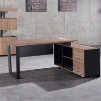 Meubles de bureau ouverts WESOME Bureau simple Poste de travail individuel Bureau de bureau contemporain en bois