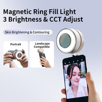 2026 Magnetische Halterung Mini Blattloser Elektrischer Tragbarer Clip-Ventilator 2000mAh 1-100 Geschwindigkeiten 360° ° Drehbarer USB-Ventilator mit LED-Licht